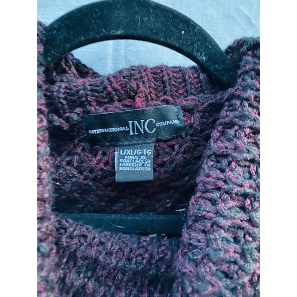 INC Chunky Knit Turtle Neck Poncho - Picture 4 of 8
